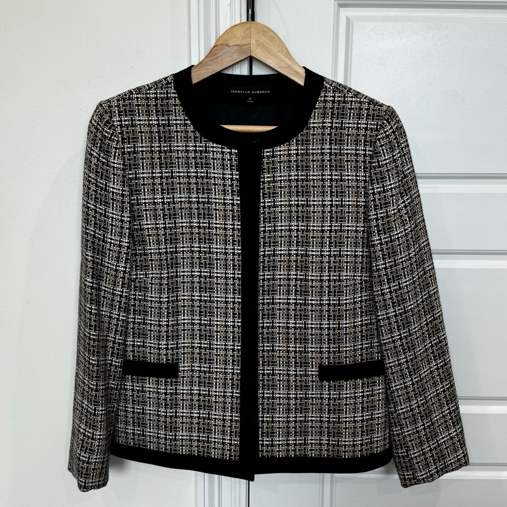 Timeless Elegance Black and White Women's Jacket